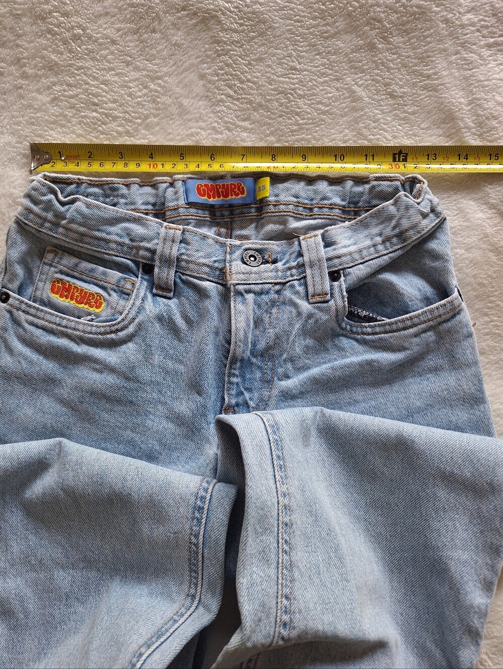 Empyre Kids Colby Loose Fit Baggy Skate Jeans Light Wash Size 25 Youth L - Picture 3 of 6